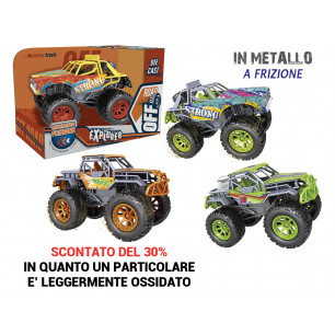 Fuoristrada die cast a frizione 2 ass.ti CON PARTICOLARE OSSIDATO