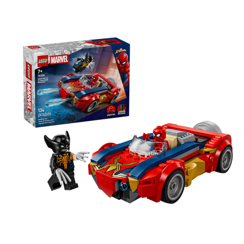 Lego Marvel 76336 Auto di Spiderman Vs Venomized Wolverine