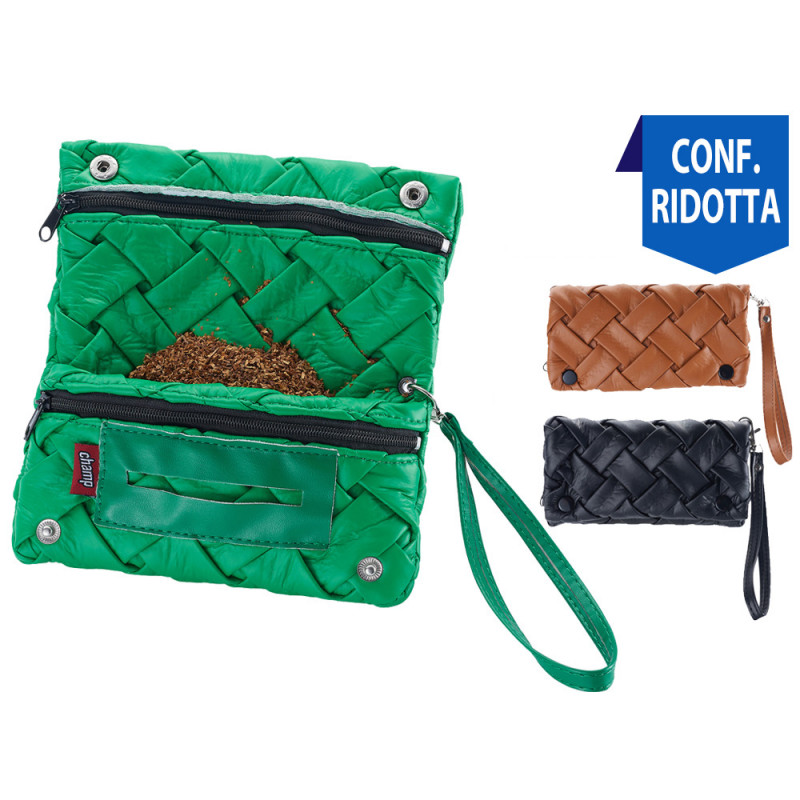 Busta portatabacco Champ in textured 3 assortimenti