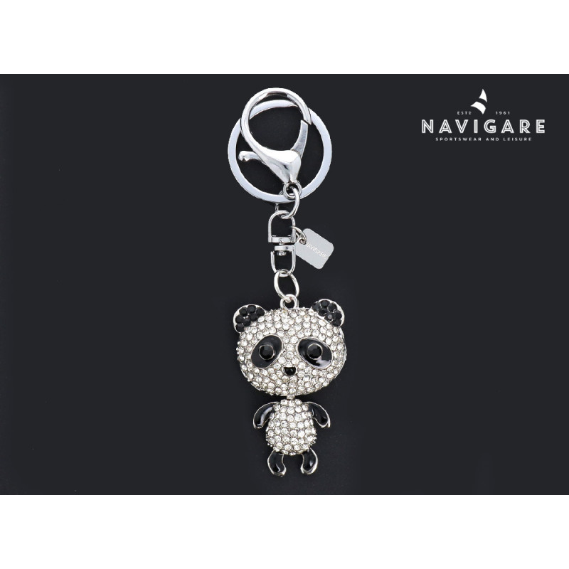 Portachiavi da donna Navigare ciondolo Panda con strass