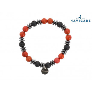 Bracciale Navigare uomo con sfere e perline mod B