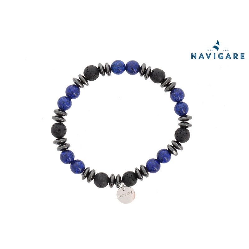 Bracciale Navigare uomo con sfere e perline mod C