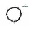 Bracciale Navigare uomo con sfere nere mod D