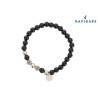 Bracciale Navigare uomo con sfere nere mod B