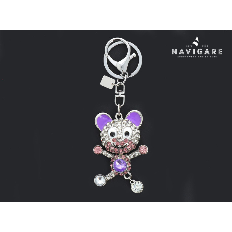 Portachiavi da donna Navigare ciondolo Orsetto con strass