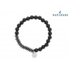 Bracciale Navigare uomo con sfere nere mod A