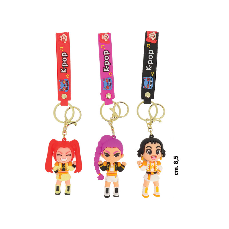 Portachiavi Kawaii K-Pop Girls 3 ass.ti