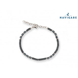 Bracciale Navigare uomo con sfere sfaccettate mod A