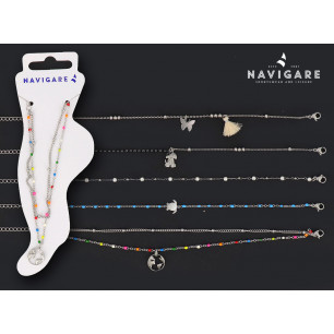 Cavigliera Navigare sottile con piccoli decori