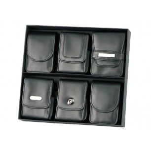 Portapacchetto in similpelle nero