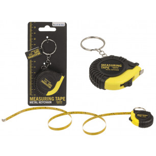 Portachiavi in metallo con metro a nastro cm. 200