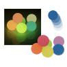 Pallina rimbalzante fosforescente cm. 4,5 in 6 colori
