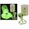 Slime fosforescente con figura aliena in latta da 60 gr display 24 pz