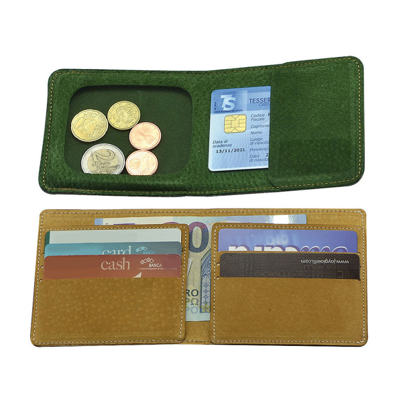 OMAGGIO 1 portafoglio e 1 portamonete in pelle da uomo