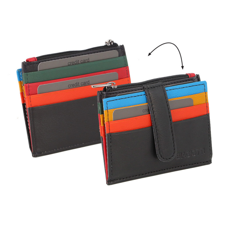 Portafoglio unisex Laura Biagiotti in pelle con inserti multicolor colori assortiti