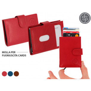 Porta tessere DNUP in pelle colori assortiti con scatola