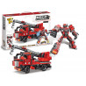 Costruzioni Click Clack Camion Pompieri Transformer 2 In 1