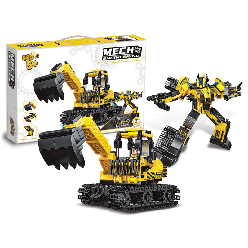 Costruzioni Click Clack Escavatore Transformer 2 In 1