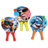 Racchette da spiaggia animal summer con pallina 3 ass.ti