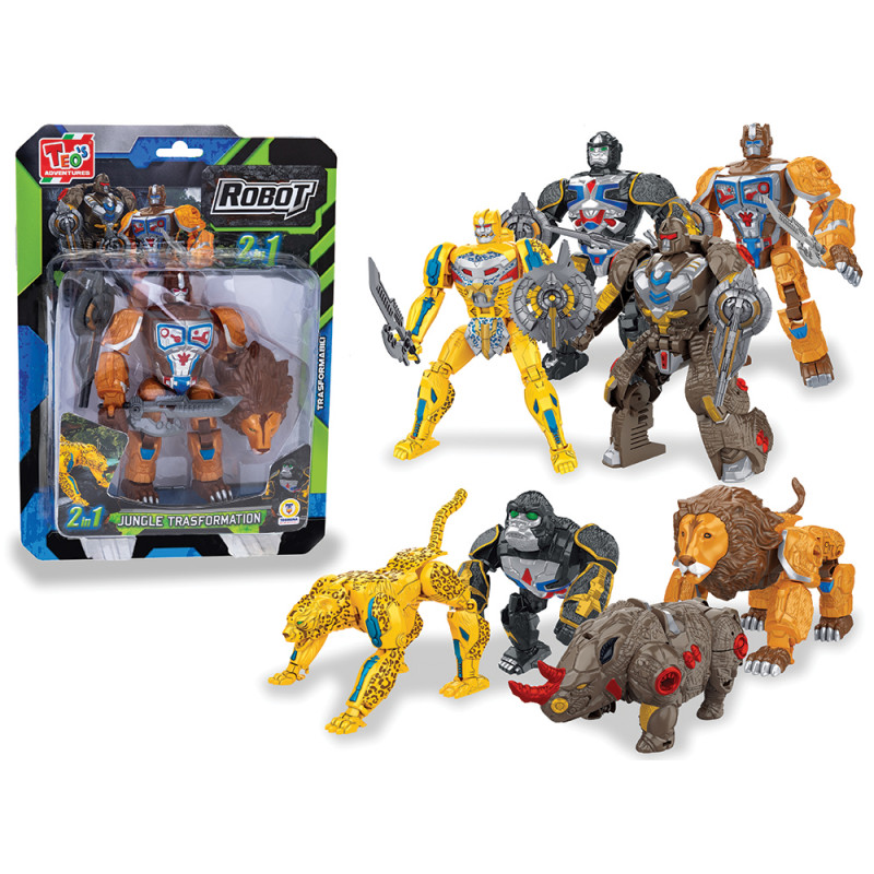 Animali trasformabili in robot 4 ass.ti