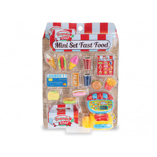 Blister Grande Chef fast food mini con accessori