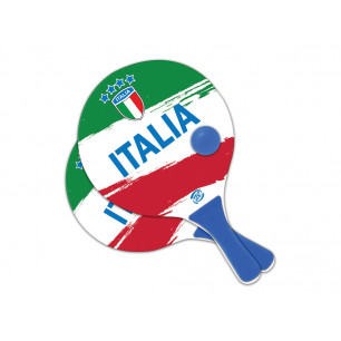 Racchettoni in legno Italia con pallina