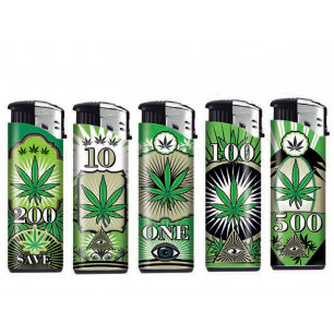 Accendino piezo Leaf Money