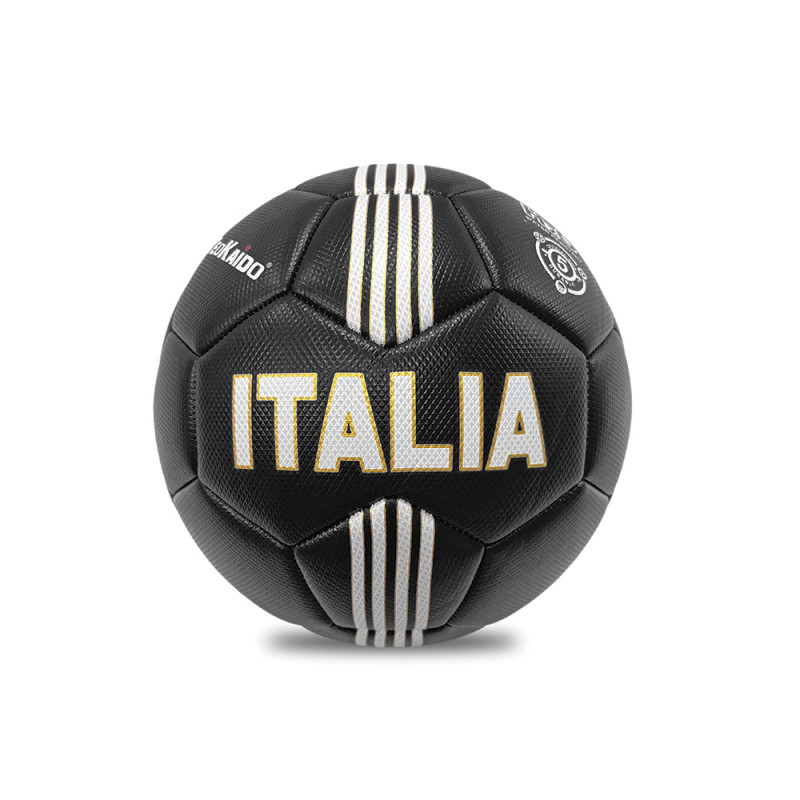 Pallone da calcio Italia nero size 5 cucito 350 gr. SGONFIO
