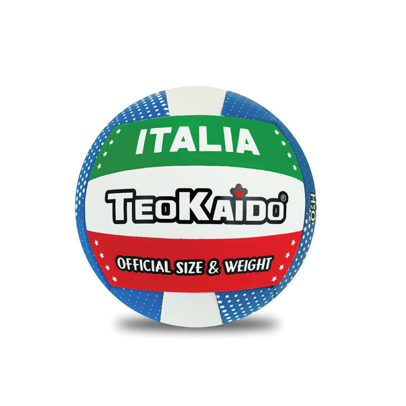 Palla volley TeoKaido Italia in ecopelle cucito 280 gr size 5