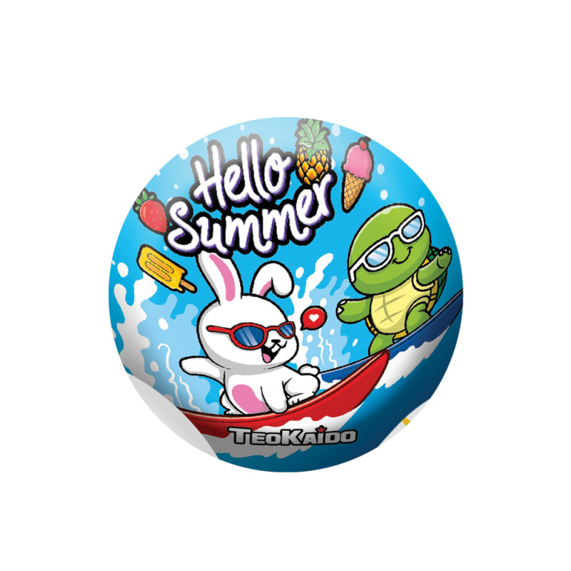 Palla in gomma Summer Rabbit and Turtle 120 gr cm. 22,5 SGONFIO