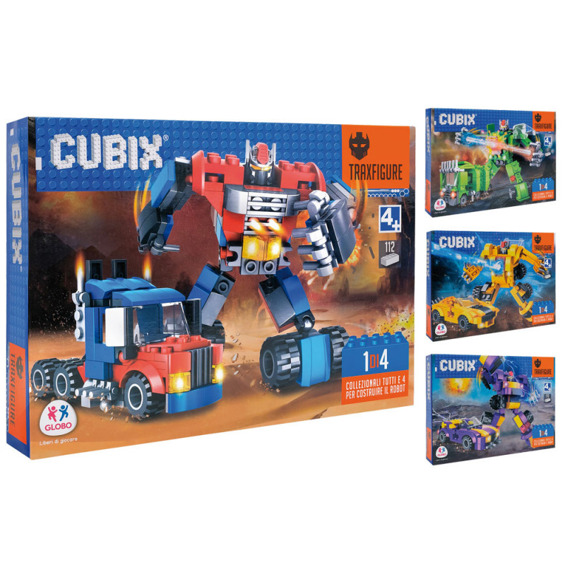 Costruzioni Cubix Traxfigure 2in1 110-112 pz 4 ass.ti