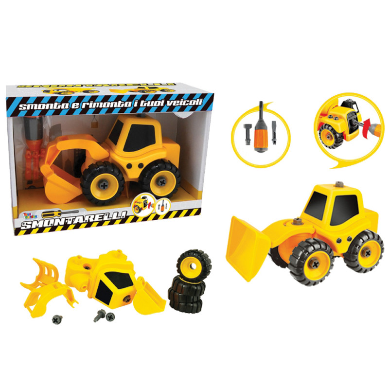 Escavatore giocattolo smonta e rimonta