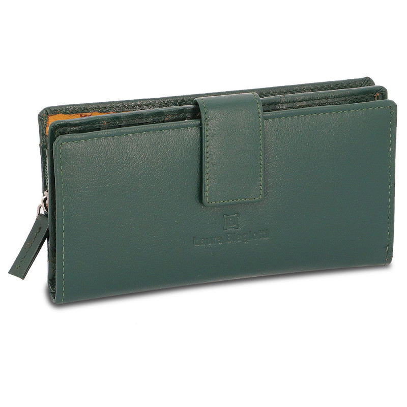 Portafoglio in pelle donna Laura Biagiotti grande a soffietto