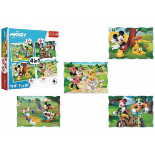Puzzle Trefl 4 in 1 Mickey Mouse