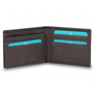 Portafoglio compatto DNUP modello Tell classico colore nero a pz