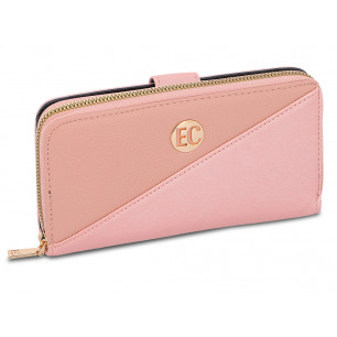 Portafoglio donna Enrico Coveri Seraphin grande rosa antico metal