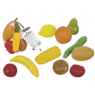 Rete con frutta e verdura giocattolo 5 pz in 2 ass.ti
