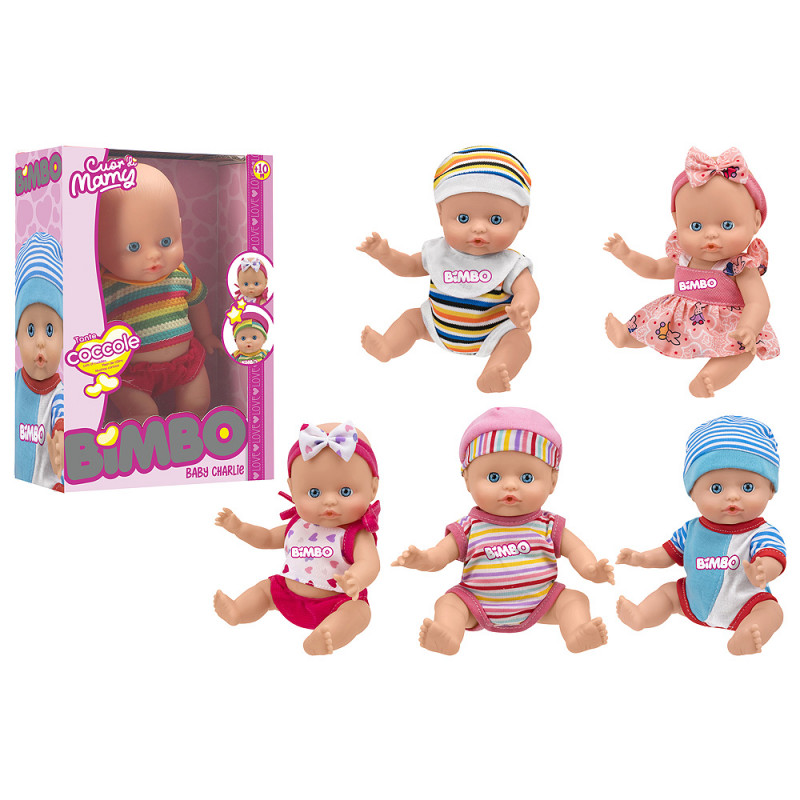 Bambolotto cm. 20 con tutina colorata 6 ass.ti