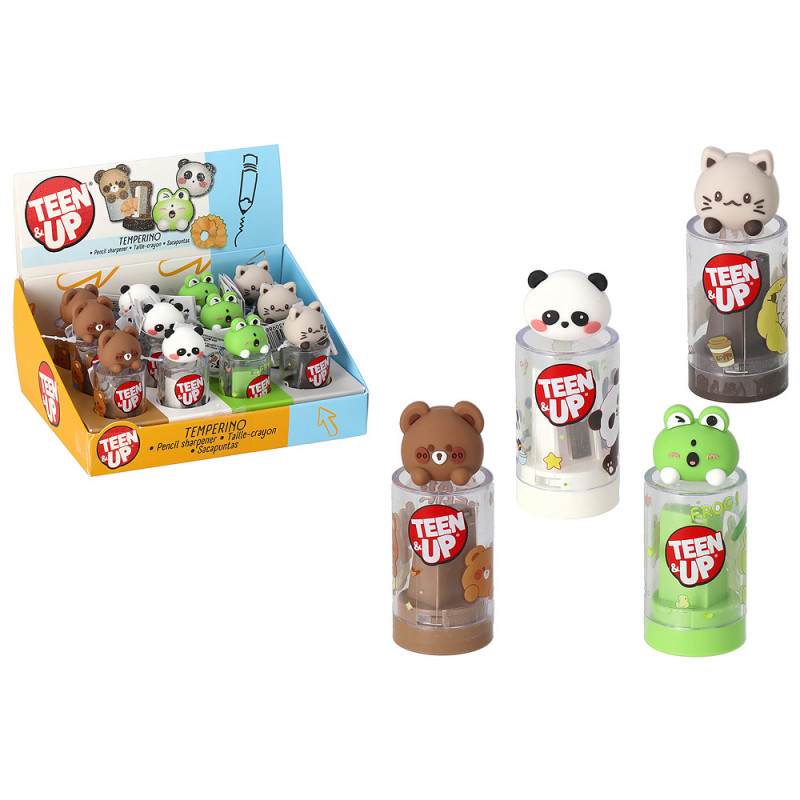 Temperamatite animali kawaii display 12 pz in 4 ass.ti