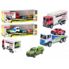 Camion die cast a frizione con 2 veicoli die cast 4 ass.ti