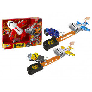 Aereo con lanciatore e veicolo a ruota libera 3 ass.ti