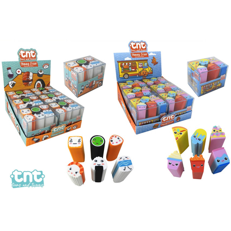 Set 6 gommine kawaii cm. 5 display 6 set ass.ti