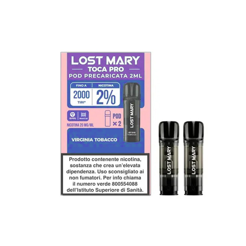 Lost Mary Toca Pro 2 Pod monouso Virginia Tobacco 2 ml