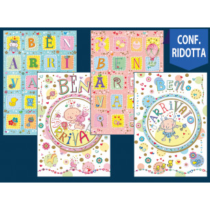 Biglietti Lieto Evento con rilievo e oro a caldo