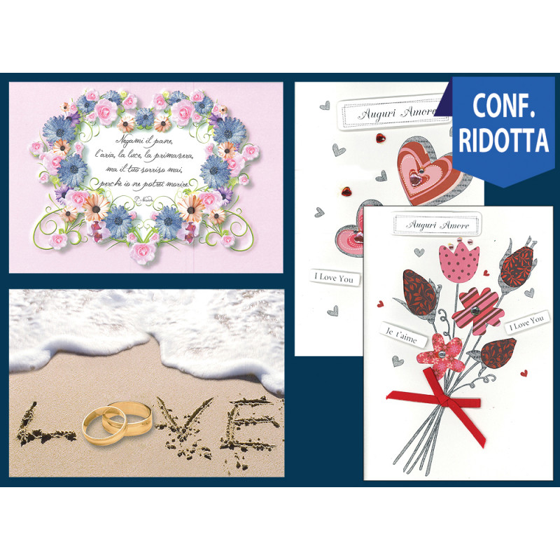 Biglietti Love con applicazioni 3D