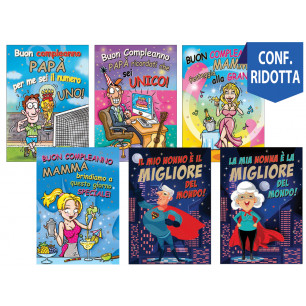 Biglietti mix humor mamma papà nonni