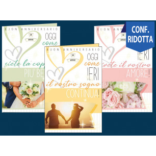 Biglietti Anniversario di Matrimonio con doppia rotella