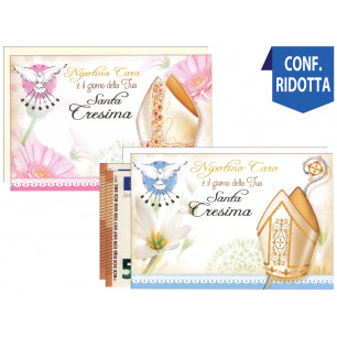 Biglietti Santa Cresima portasoldi per i nipoti