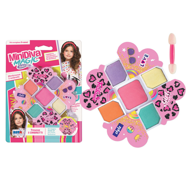 Trousse trucchi a scomparsa con 5 ombretti