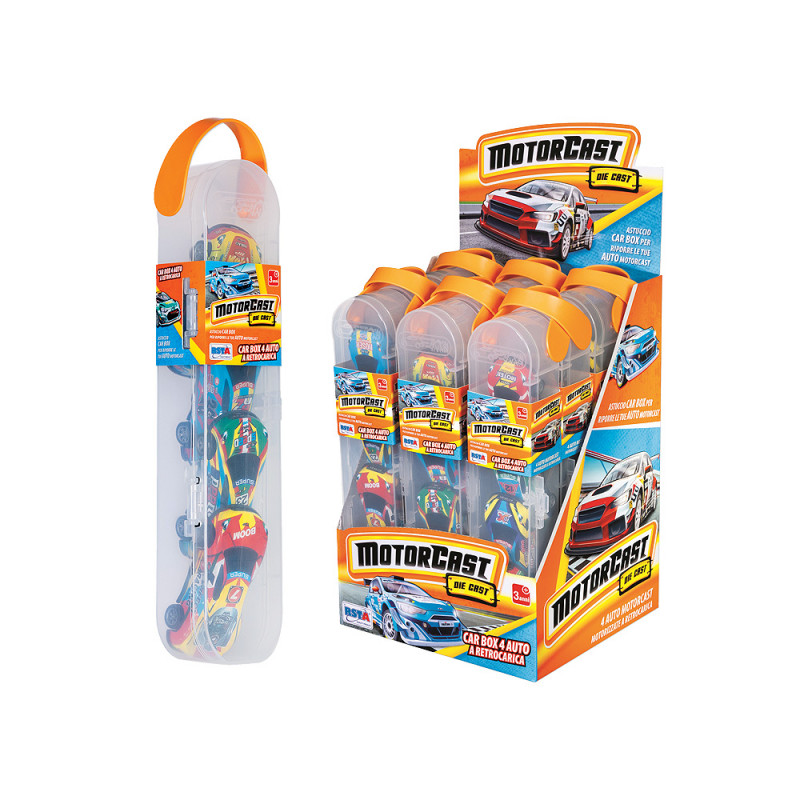 Astuccio con 4 auto die cast a retrocarica display 12 pz prezzo ad astuccio